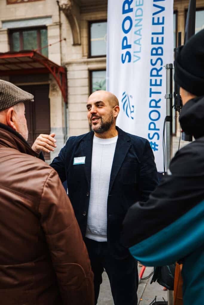 Christophe van Swimwise op het sportinnovatiecongres in Antwerpen